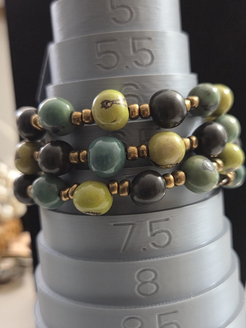 Multi-Strand Tagua Nut Coil Bracelet